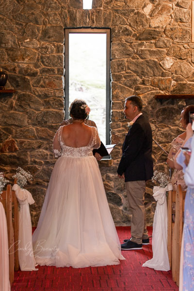 Bride & groom at altar